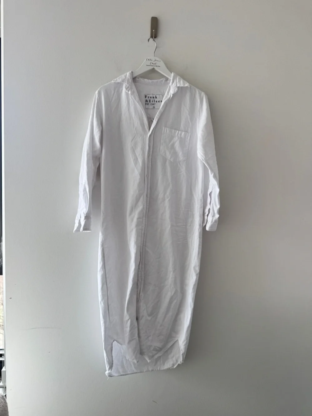 FRANK & EILEEN Rory White Maxi Shirtdress S - Picture 3 of 7